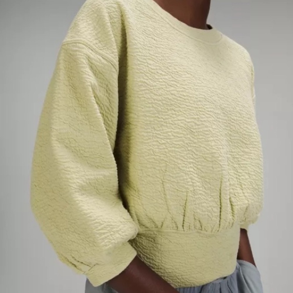 lululemon athletica Textured Sweatshirt in Light Green